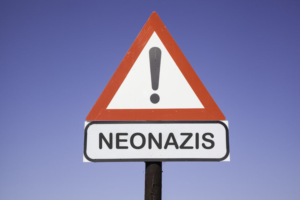 Neo Nazi alert sign 